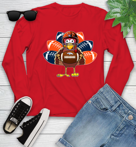 Denver Broncos Turkey Thanksgiving Day Youth Long Sleeve 11