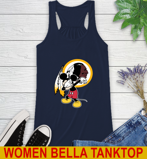 Washington Redskins NFL Football Dabbing Mickey Disney Sports Racerback Tank 11