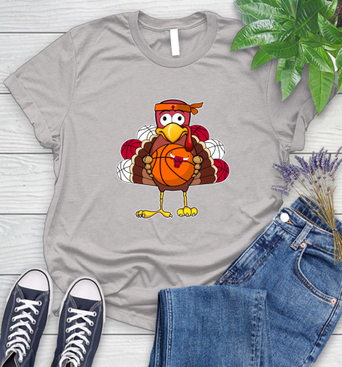 Chicago Bulls Turkey thanksgiving day Women's T-Shirt 10