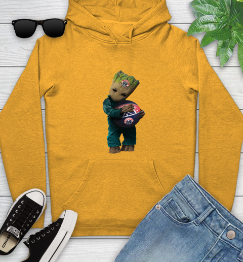 NBA Groot Guardians Of The Galaxy Basketball Sports Washington Wizards Youth Hoodie 3