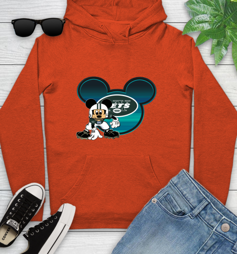 NFL New York Jets Mickey Mouse Disney Football T Shirt Youth Hoodie 5