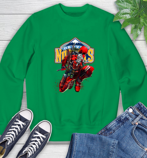 NBA Deadpool Marvel Comics Sports Basketball Denver Nuggets Sweatshirt 6