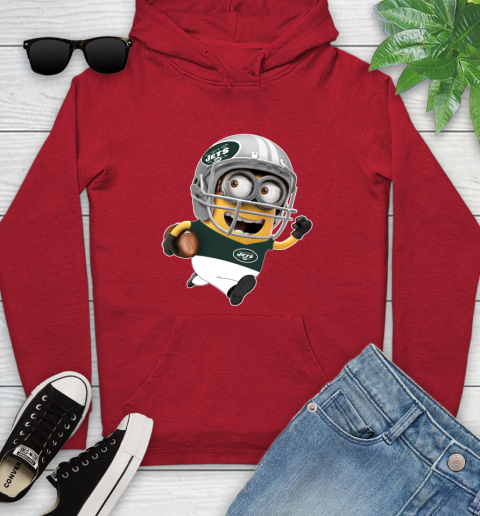 NFL New York Jets Minions Disney Football Sports Youth Hoodie 11