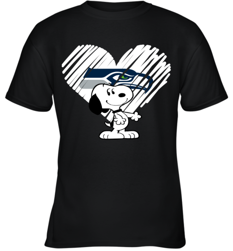 A Happy Christmas With Seattle Seahawks Snoopy Youth T-Shirt