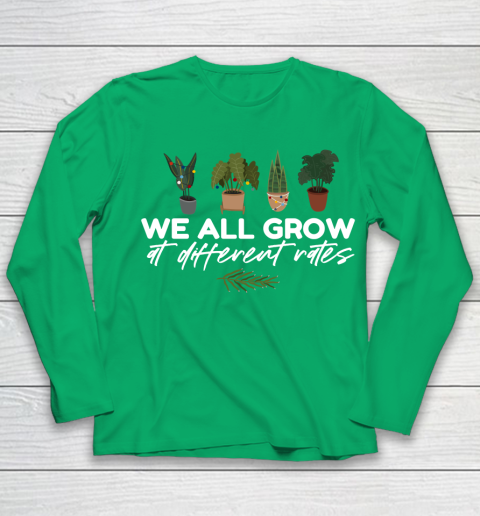 We All Grow At Different Rates, Special Education Teacher Autism Awareness Youth Long Sleeve 4