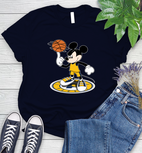 NBA Basketball Indiana Pacers Cheerful Mickey Disney Shirt Women's T-Shirt 3