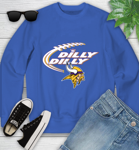 NFL Minnesota Vikings Dilly Dilly Football Sports Youth Sweatshirt 8