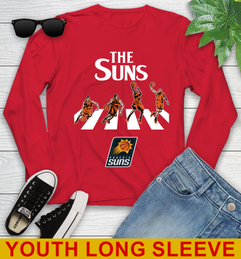 NBA Basketball Phoenix Suns The Beatles Rock Band Shirt Youth Long Sleeve - Image 12