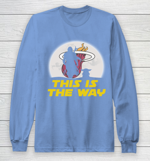 Miami Heat NBA Basketball Star Wars Yoda And Mandalorian This Is The Way Long Sleeve T-Shirt 8