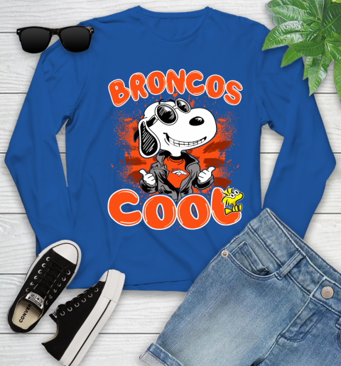 NFL Football Denver Broncos Cool Snoopy Shirt Youth Long Sleeve 9