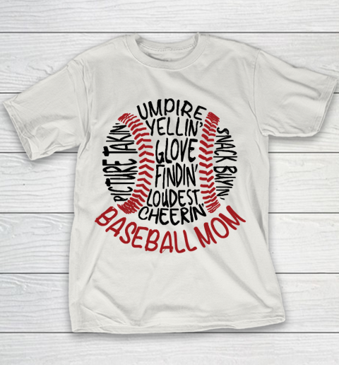 Mother's Day Funny Gift Ideas Apparel  Baseball Mom 2 T Shirt Youth T-Shirt 8