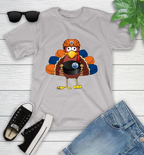 Edmonton Oilers Turkey Thanksgiving Day Youth T-Shirt 12
