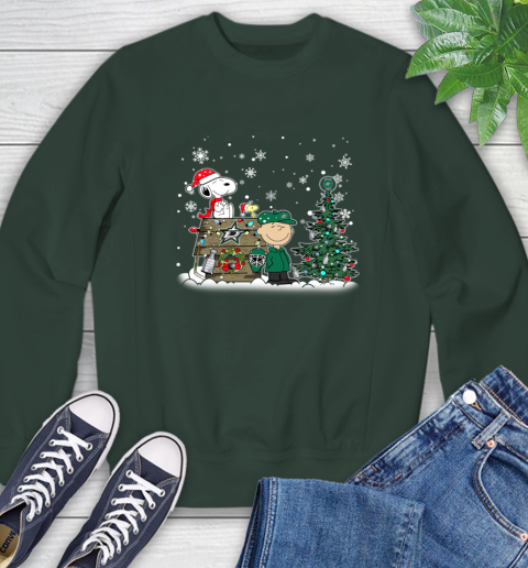 NHL Dallas Stars Snoopy Charlie Brown Woodstock Christmas Stanley Cup Hockey Sweatshirt 12