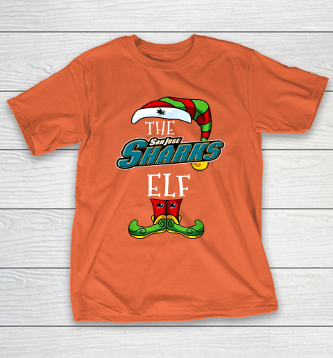 San Jose Sharks Christmas ELF Funny NHL T-Shirt 4