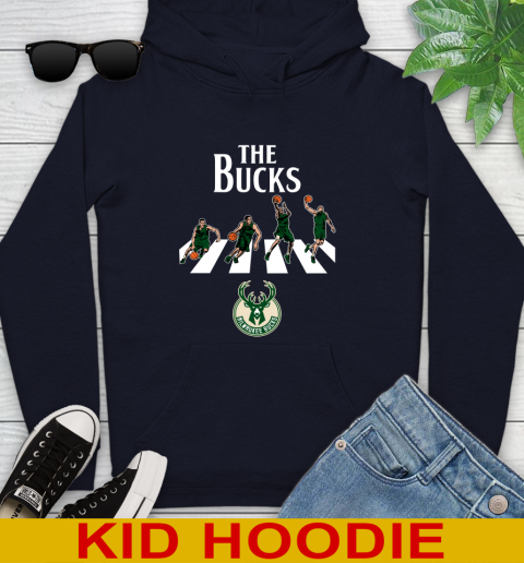 NBA Basketball Milwaukee Bucks The Beatles Rock Band Shirt Youth Hoodie 3