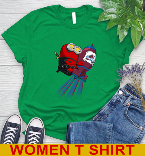 NHL Hockey Colorado Avalanche Deadpool Minion Marvel Shirt Women's T-Shirt 7