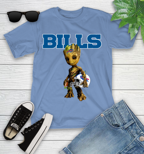 Buffalo Bills NFL Football Groot Marvel Guardians Of The Galaxy Youth T-Shirt 11