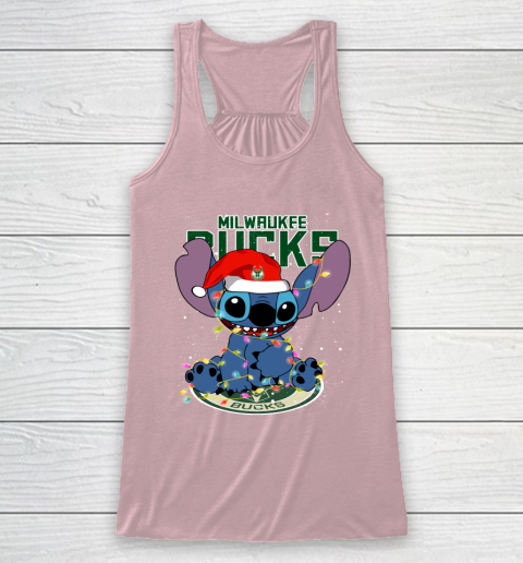Milwaukee Bucks NBA noel stitch Basketball Christmas Racerback Tank 5