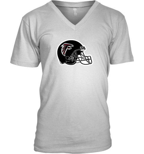 Atlanta Falcons Helmet V-Neck T-Shirt