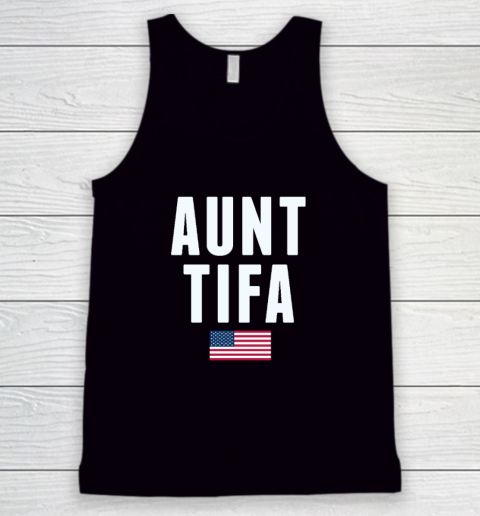 Aunt Tifa American Flag T Shirt Tank Top