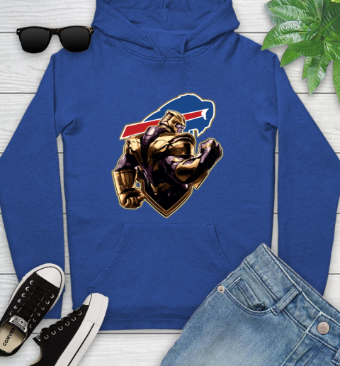 NFL Thanos Avengers Endgame Football Sports Buffalo Bills Youth Hoodie 9