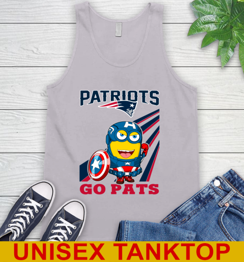 NFL Football New England Patriots Captain America Marvel Avengers Minion Shirt Tank Top 3