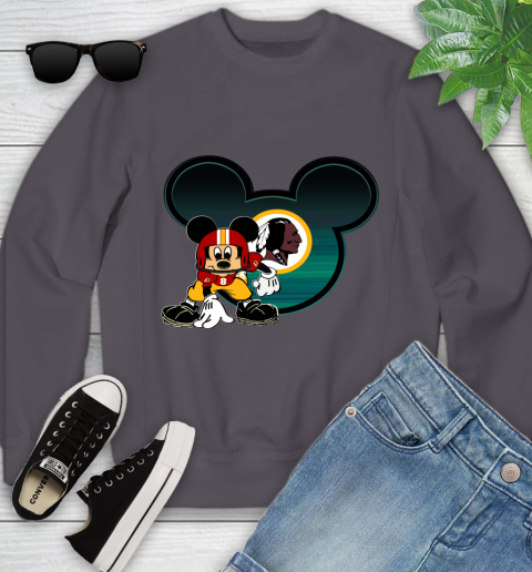 NFL Washington Redskins Mickey Mouse Disney Football T Shirt Youth Sweatshirt 6
