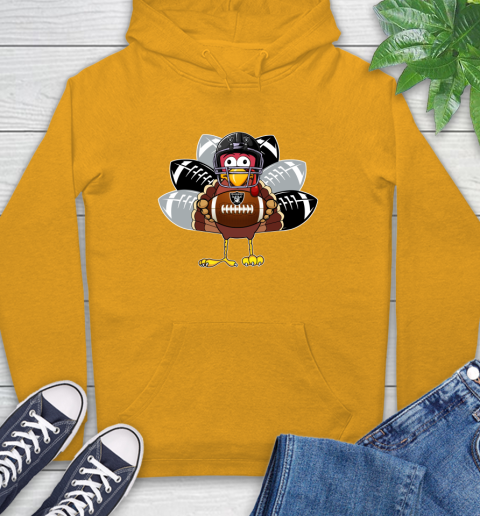 Oakland Raiders Turkey Thanksgiving Day Hoodie 3