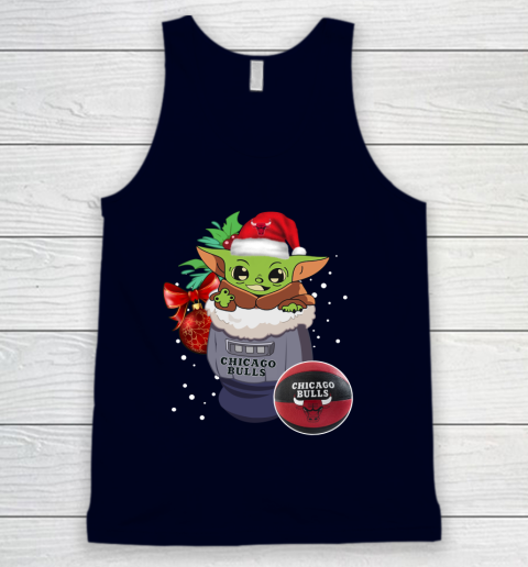 Chicago Bulls Christmas Baby Yoda Star Wars Funny Happy NBA Tank Top 3