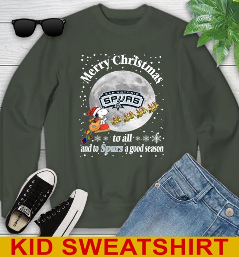 San Antonio Spurs Merry Christmas To All And To Spurs A Good Season NBA Basketball Sports Youth Sweatshirt 8
