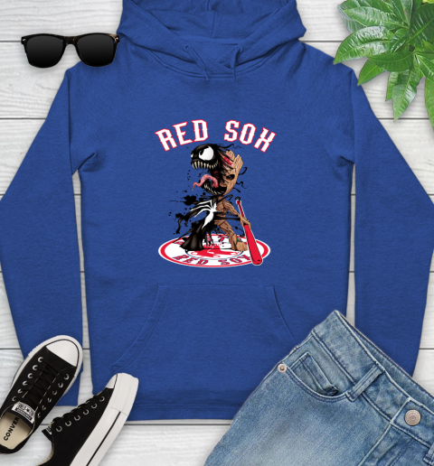 MLB Boston Red Sox Baseball Venom Groot Guardians Of The Galaxy Youth Hoodie 9