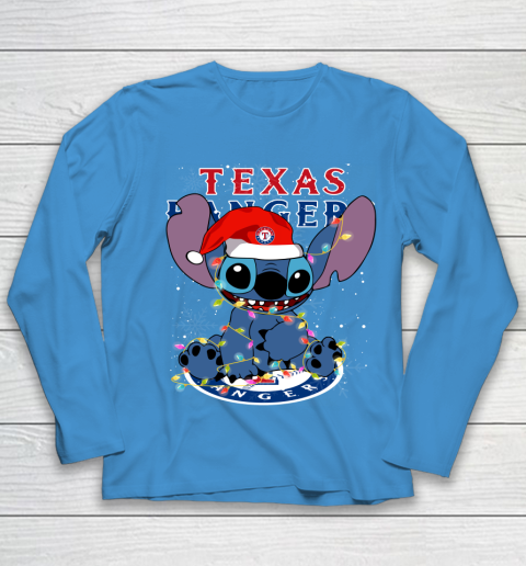 Texas Rangers MLB noel stitch Baseball Christmas Youth Long Sleeve 4