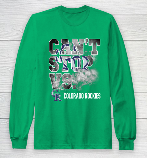 MLB Colorado Rockies Baseball Can't Stop Vs Colorado Rockies Long Sleeve T-Shirt 4