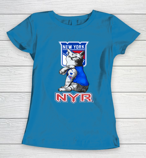 NHL My Cat Loves New York Rangers Hockey Women's T-Shirt 6