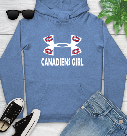 NHL Montreal Canadiens Girl Under Armour Hockey Sports Youth Hoodie 13