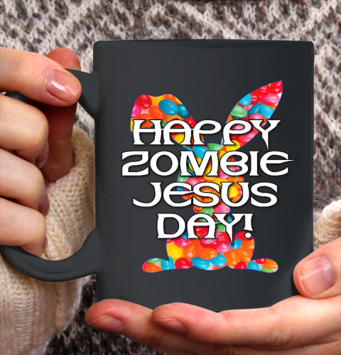 Happy Zombie Jesus Day Easter Bunny Ceramic Mug 11oz