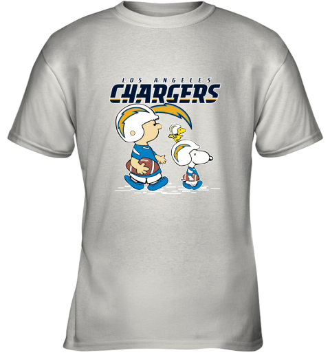 Los Angeles Chargers Let's Play Football Together Snoopy NFL Youth T-Shirt