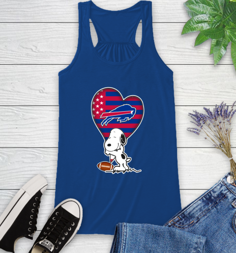 Buffalo Bills NFL Football The Peanuts Movie Adorable Snoopy Racerback Tank 9