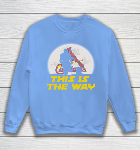St.Louis Cardinals MLB Baseball Star Wars Yoda And Mandalorian This Is The Way Sweatshirt 8
