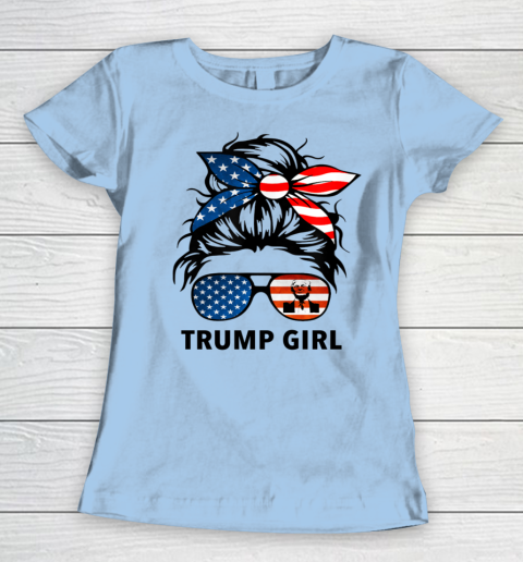 Trump Girl American Flag Glass Women's T-Shirt 4