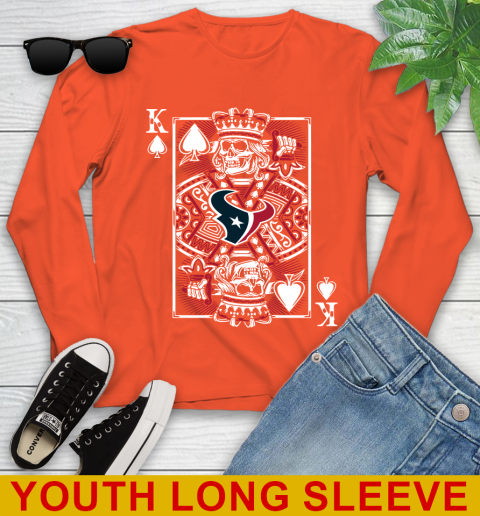 Houston Texans NFL Football The King Of Spades Death Cards Shirt Youth Long Sleeve 3