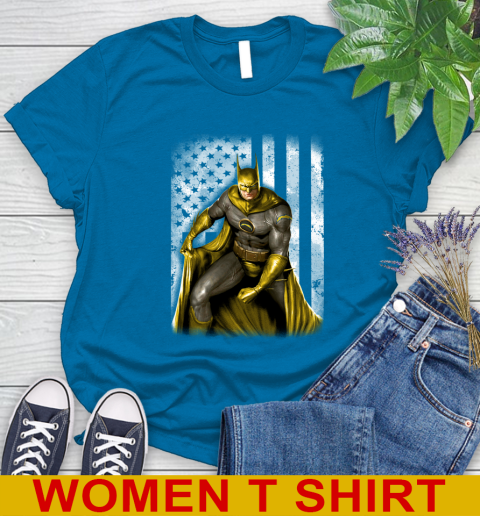 Los Angeles Chargers NFL Football Batman DC American Flag Shirt Women's T-Shirt 8