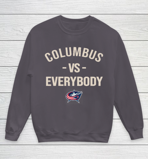 Columbus Blue Jackets Vs Everybody Youth Sweatshirt 5