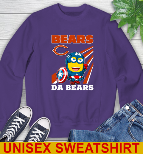 NFL Football Chicago Bears Captain America Marvel Avengers Minion Shirt Sweatshirt 4
