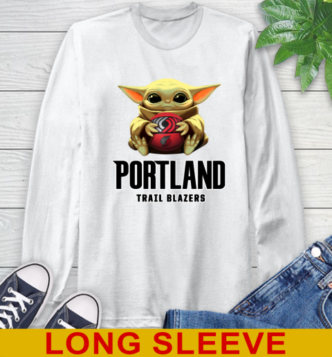 NBA Basketball Portland Trail Blazers Star Wars Baby Yoda Shirt 58