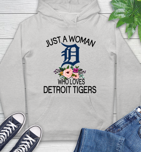 MLB Just A Woman Who Loves Detroit Tigers Baseball Sports Hoodie