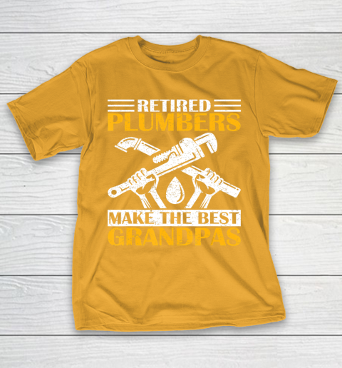 GrandFather gift shirt Vintage Retired Plumber Make The Best Grandpa Retirement Tee T Shirt T-Shirt 2