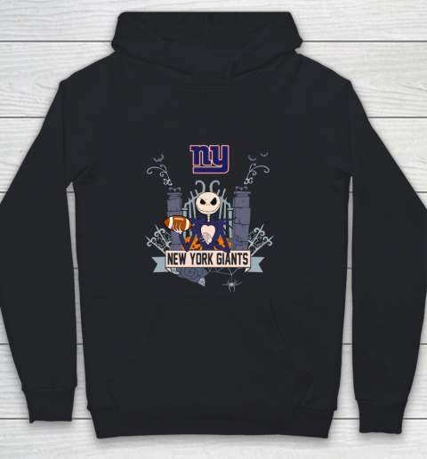 NFL New York Giants Football Jack Skellington Halloween Youth Hoodie