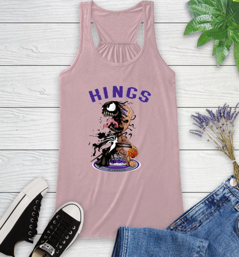 NBA Sacramento Kings Basketball Venom Groot Guardians Of The Galaxy Racerback Tank 11