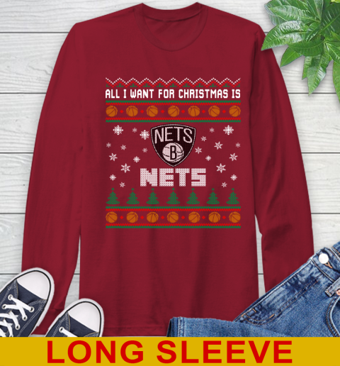NBA Basketball All I Want For Christmas Is Brooklyn Nets 63